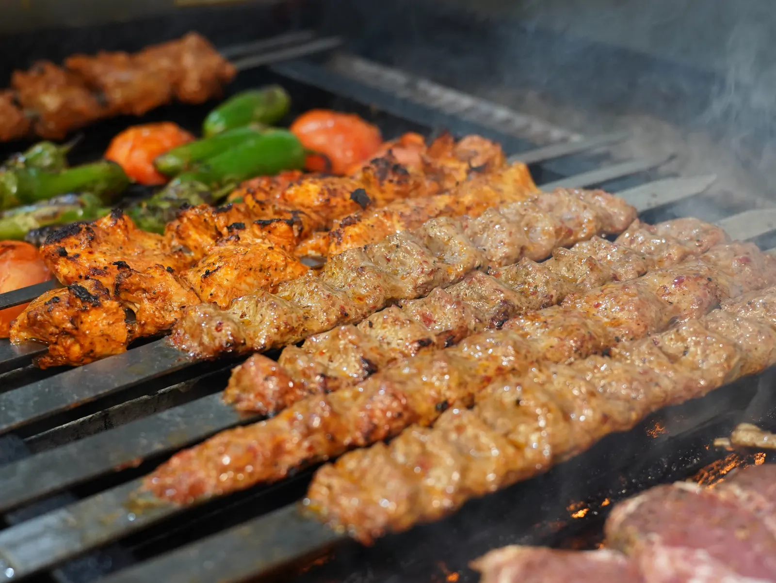 Grilled Turkish kebabs served at Sivas Vegas